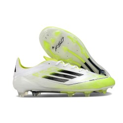 adidas Crampons F50 Elite FG Blanc Noir Volt