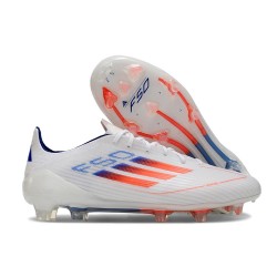 adidas Crampons F50 Elite FG Blanc Rouge Bleu