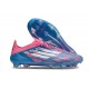 adidas Crampons F50 Elite FG Bleu Solaire Blanc Ftwr Rose