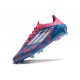 adidas Crampons F50 Elite FG Bleu Solaire Blanc Ftwr Rose