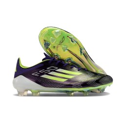 adidas Crampons F50 Elite FG Fast Reborn - Violet Blanc Lucid Lemon ÉDITION LIMITÉE