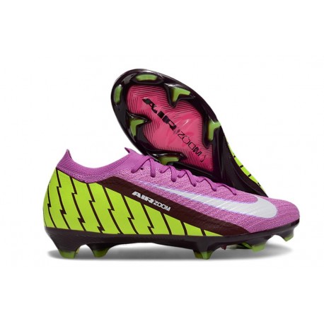 Crampons de Foot Nike Mercurial Vapor 16 Elite FG Violet Vert Blanc