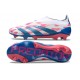 adidas Predator Elite Laceless FG Blanc Ftwr Bleu Solaire Rose Solaire