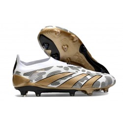 adidas Predator Elite Laceless FG Blanc Or Gris