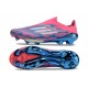 adidas F50+ Sans Lacets FG Bleu Solaire Blanc Ftwr Rose