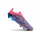 adidas F50+ Sans Lacets FG Bleu Solaire Blanc Ftwr Rose