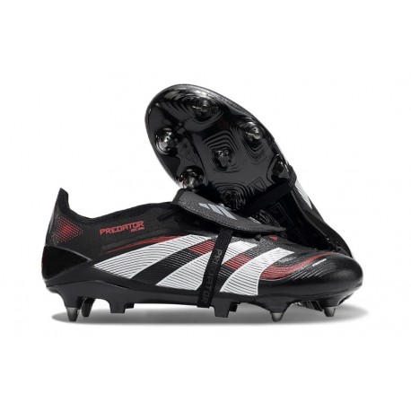 Adidas Predator FT Elite FG Nouveau Noir Gris Quatre Rouge Lucide