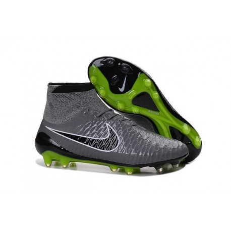 Nouvelle Crampons Nike Magista Obra FG Hommes Gris Noir Vert