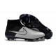 Nouvelle Crampons Nike Magista Obra FG Hommes Cuir Blanc Noir