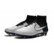 Nouvelle Crampons Nike Magista Obra FG Hommes Cuir Blanc Noir