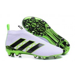 Nouveau Chaussures de Football Adidas Ace16+ Purecontrol FG/AG Vert Blanc Noir