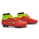 2014 Chaussure de Football Nike Magista Obra FG Rouge Or Vert