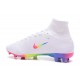 Crampons de Foot Nouveau 2017 Nike Mercurial Superfly 5 FG ACC Blanc Rose Volt Vert Bleu Violet