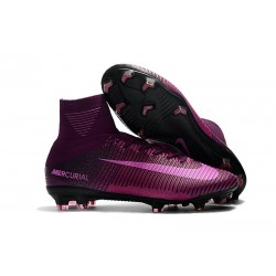 Crampons de Foot Nouveau 2017 Nike Mercurial Superfly 5 FG ACC Violet Noir