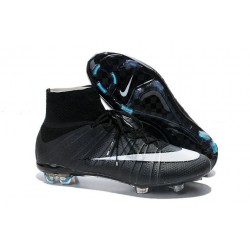 Nouveau Chaussures de Football CR7 Nike Mercurial Superfly IV FG Noir Blanc