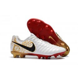 Nouveau Crampons foot Nike Tiempo Legend VII FG Blanc Or Vif