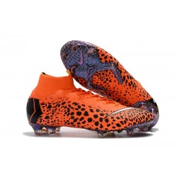 Nouvelles Chaussures de football Nike Mercurial Superfly VI 360 Elite FG CR7 Noir Orange Blanc