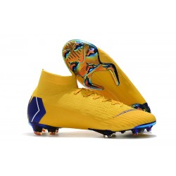 Nouvelles Chaussures de football Nike Mercurial Superfly VI 360 Elite FG Jaune Amarillo Noir Blanc