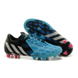 Nouveau Crampons de Football Adidas Battle Pack Predator Instinct FG Noir Blanc Bleu